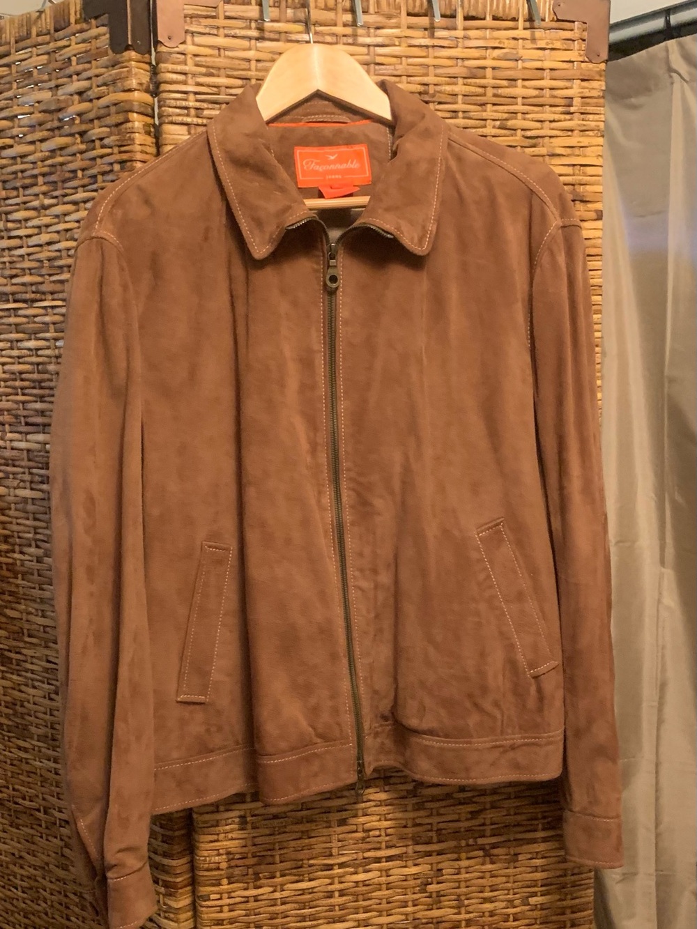 Faconnable Suede Zip-Front Jacket